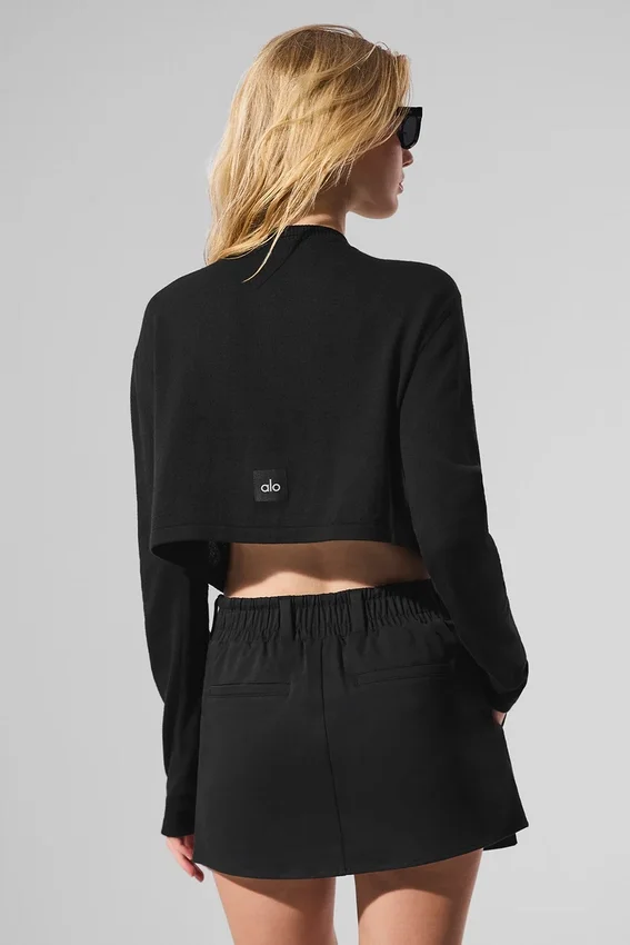 Supernatural Strikkegenser Cardigan – svart