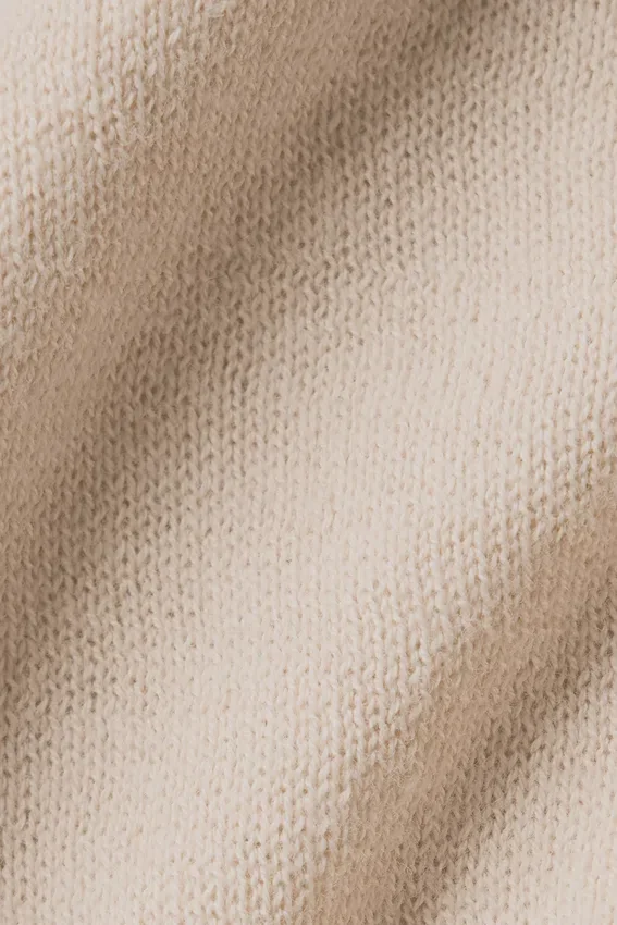 Supernatural Strikkegenser Henley-tank – Macadamia