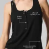 Supernatural Strikkegenser Henley-tank – svart