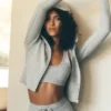 Sway hettegenser med full glidelås – Athletic Heather Grey