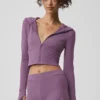 Sway hettegenser med full glidelås – Plum Kiss