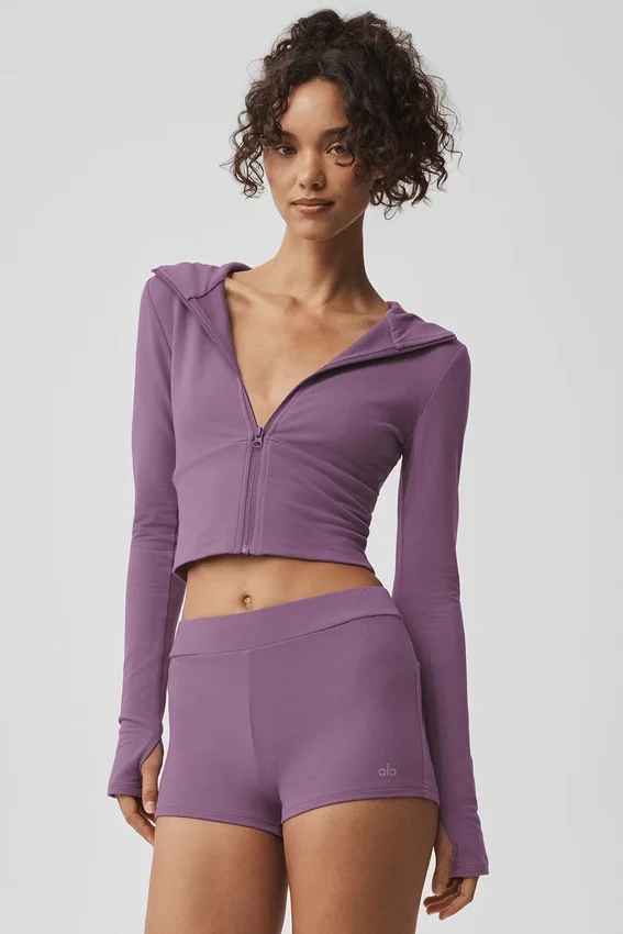 Sway hettegenser med full glidelås – Plum Kiss