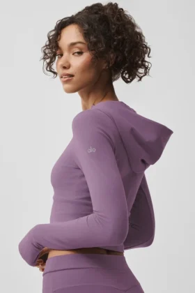 Sway hettegenser med full glidelås – Plum Kiss