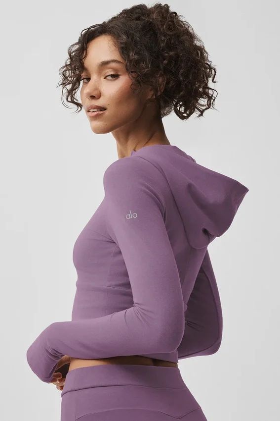 Sway hettegenser med full glidelås – Plum Kiss
