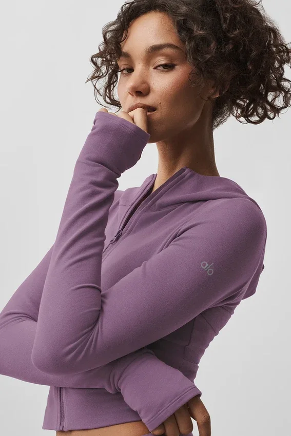 Sway hettegenser med full glidelås – Plum Kiss