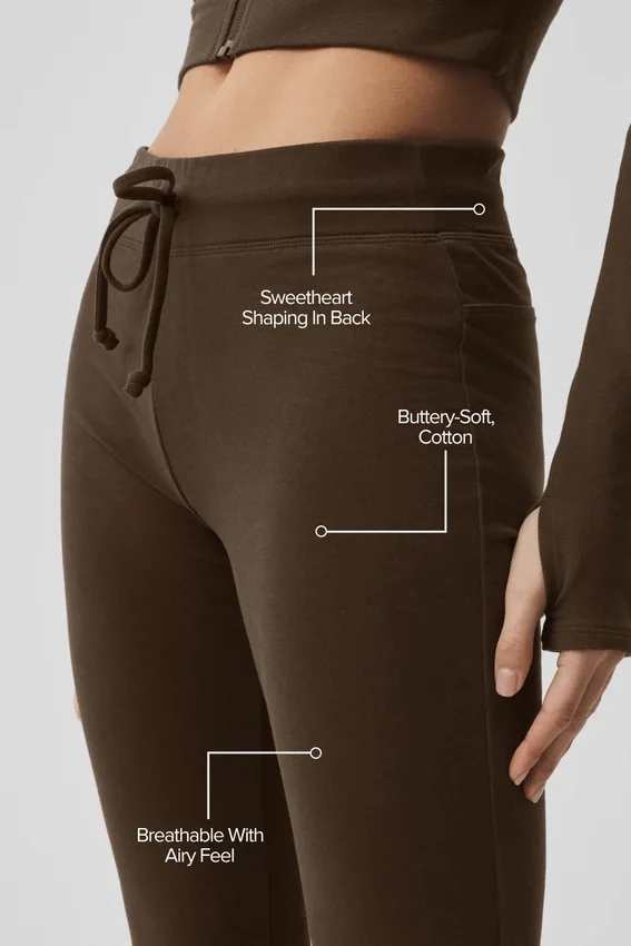 Sway joggebukser med bootcut – Espresso