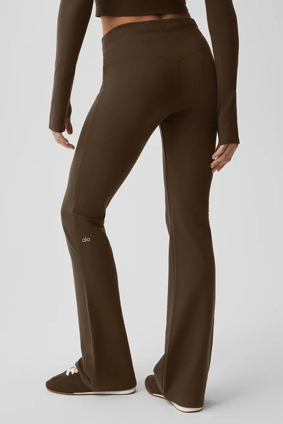 Sway joggebukser med bootcut – Espresso