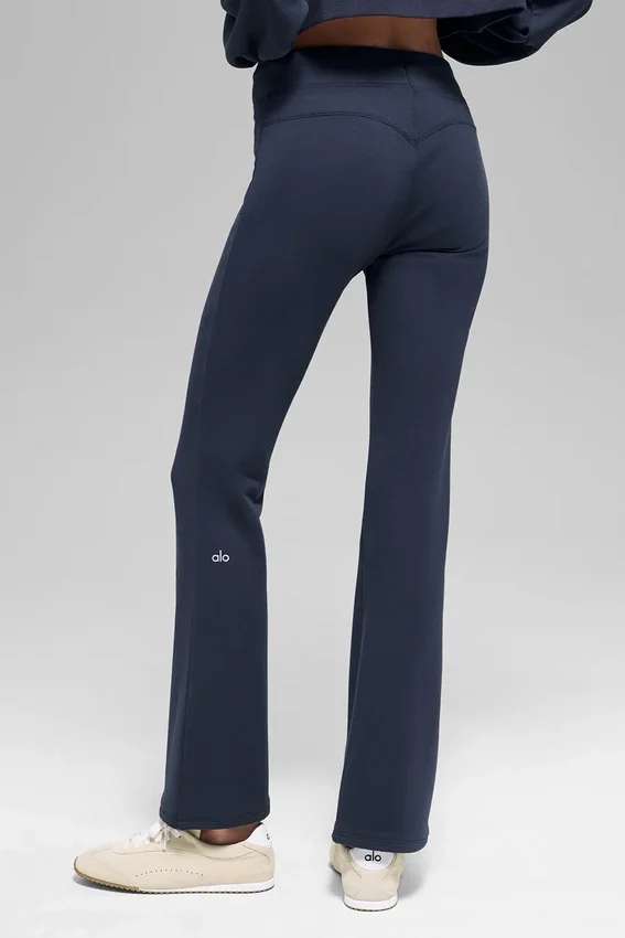 Sway joggebukser med bootcut – marineblå