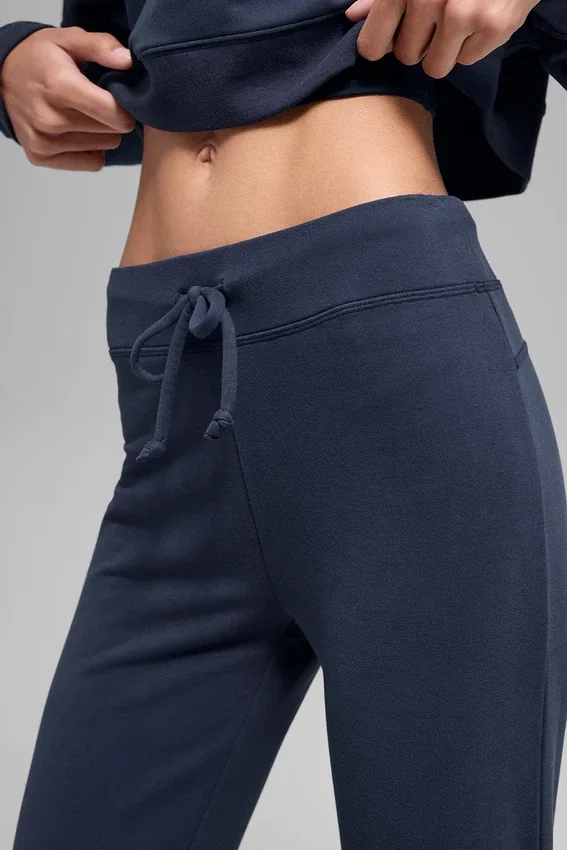 Sway joggebukser med bootcut – marineblå