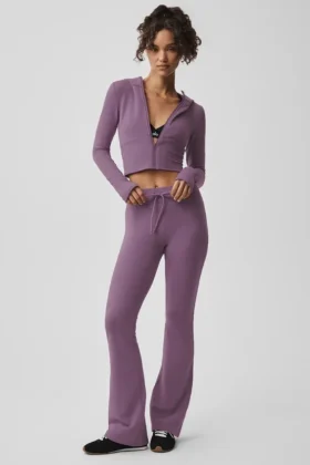 Sway joggebukser med utvidet ben – Plum Kiss