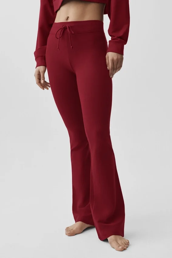 Sway joggebukser med utvidet ben – Summer Romance Red