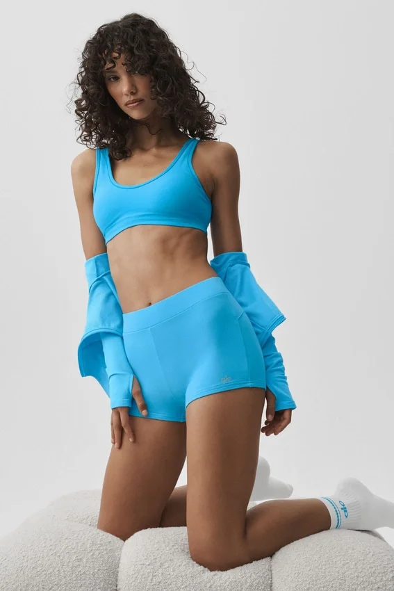 Sway My Way Micro Shorts – azurblå