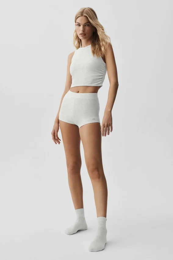 Sway My Way Micro Shorts – hvit melert