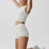 Sway My Way Micro Shorts – hvit melert