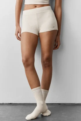 Sway My Way Micro Shorts – Oatmeal Heather