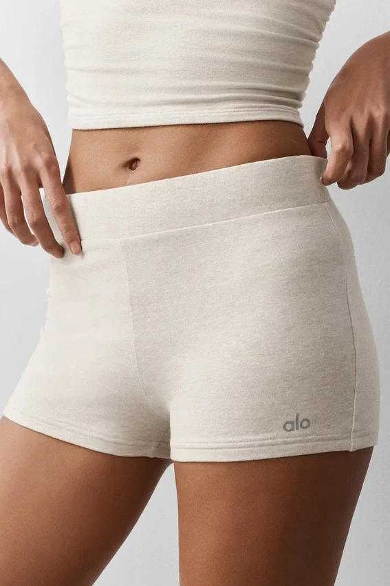 Sway My Way Micro Shorts – Oatmeal Heather