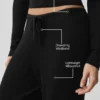 Sweater Knit Mid-Rise Unwind Wide Leg Bukser – Black