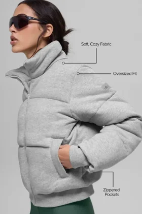 Sweatshirt-pufferjakke – Athletic Heather Grey