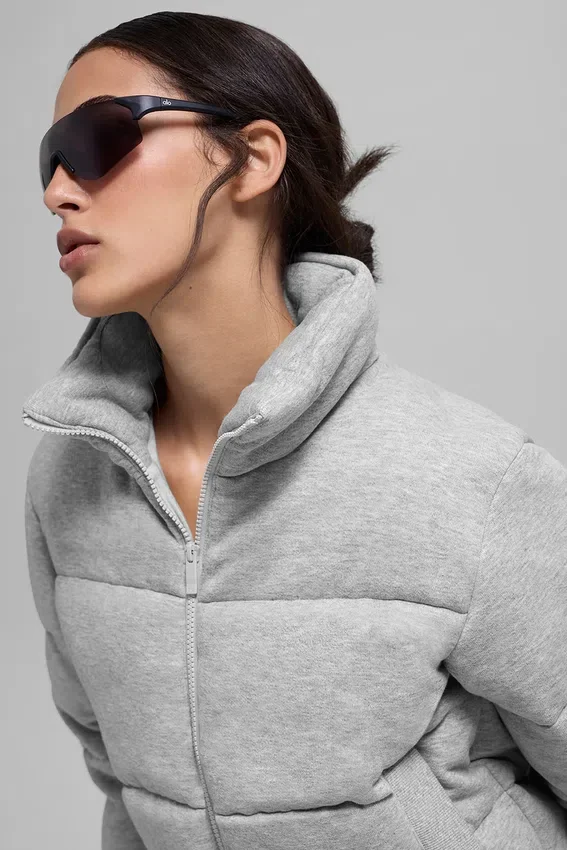 Sweatshirt-pufferjakke – Athletic Heather Grey
