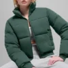 Sweatshirt-pufferjakke – kløvergrønn