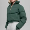 Sweatshirt-pufferjakke – kløvergrønn
