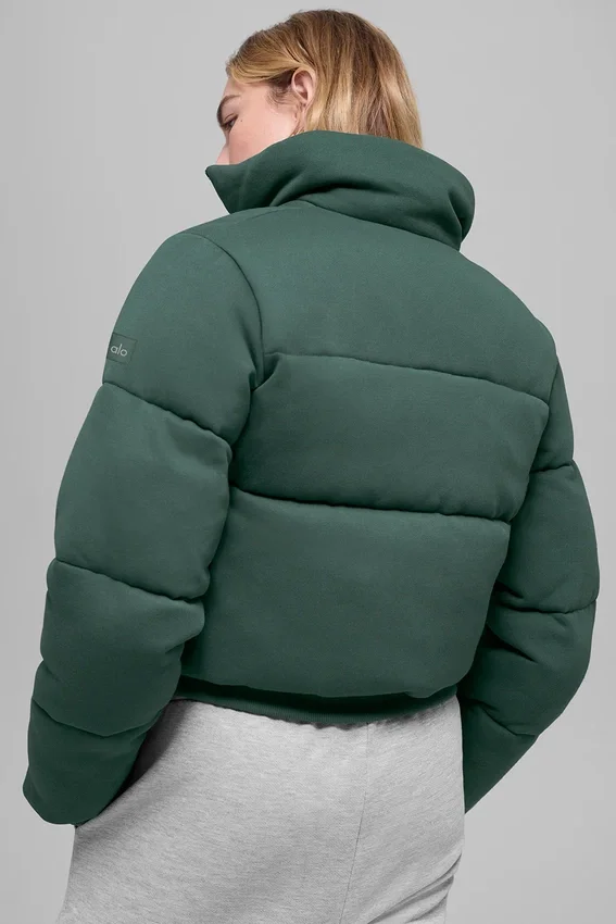 Sweatshirt-pufferjakke – kløvergrønn
