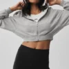 Sweet Escape-hettegenser med glidelås – Athletic Heather Grey