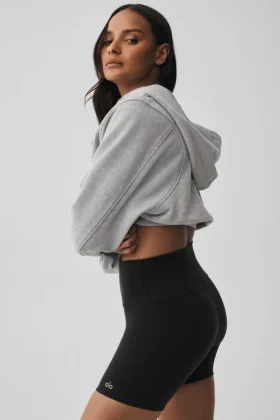 Sweet Escape-hettegenser med glidelås – Athletic Heather Grey