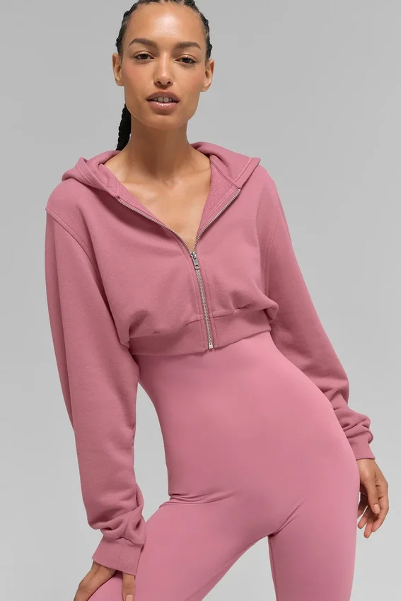 Sweet Escape hettegenser med glidelås – Pink Wild Rose