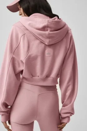 Sweet Escape hettegenser med glidelås – Vintage Pink