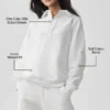 Take It Easy langermet Henley-genser – hvit