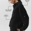 Take It Easy langermet Henley-genser – svart