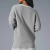 Tennis Club-strikkegenser – Athletic Heather Grey/White