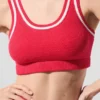 Tennis Club strikkegenser – Candy Red/White
