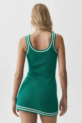 Tennis Club-strikkegenser – Emerald Isle/Ivory