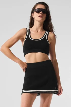 Tennis Club Strikkegenser Knit Bra – svart/elfenben