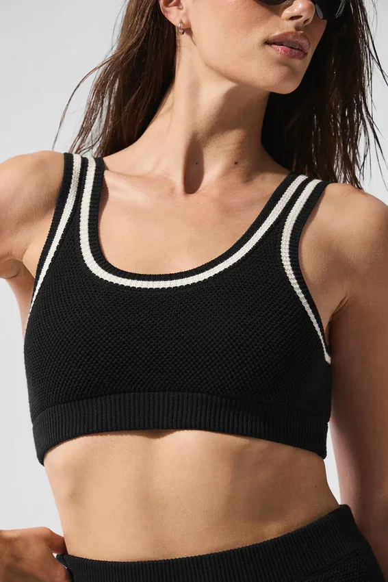 Tennis Club Strikkegenser Knit Bra – svart/elfenben