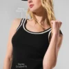 Tennis Club Strikkegenser Knit Tank – svart/elfenben
