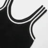 Tennis Club Strikkegenser Knit Tank – svart/elfenben
