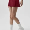 Tennisskjørt med lav midje «Amp It up» – Summer Romance Red