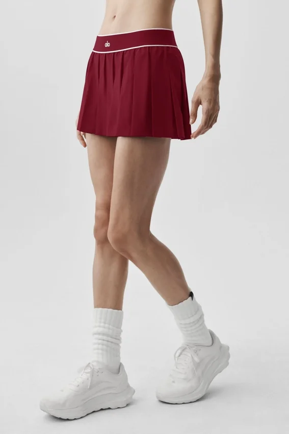 Tennisskjørt med lav midje «Amp It up» – Summer Romance Red