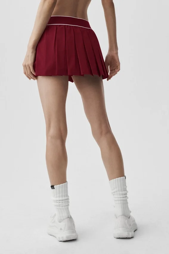 Tennisskjørt med lav midje «Amp It up» – Summer Romance Red