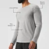Triumph langermet T-skjorte – Athletic Heather Grey