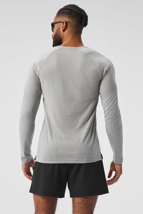 Triumph langermet T-skjorte – Athletic Heather Grey