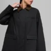 Twill Barn-jakke – svart/espresso