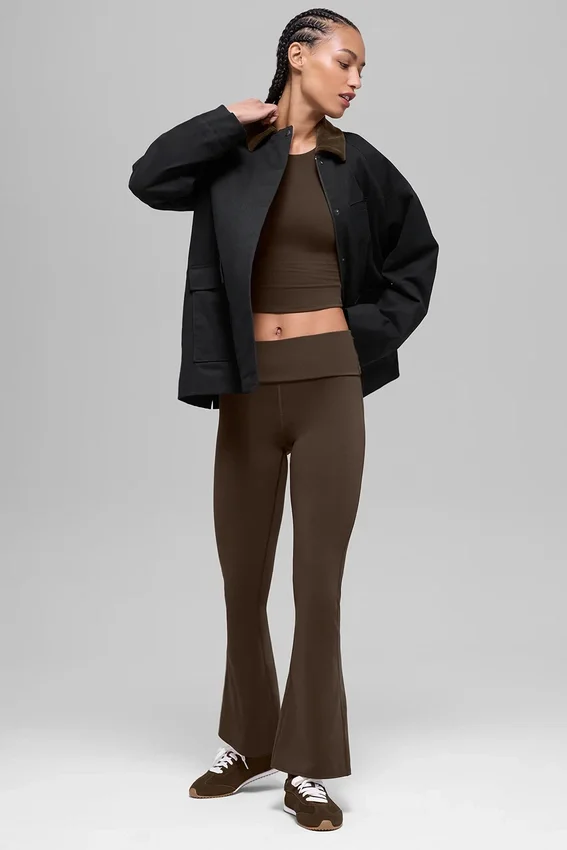 Twill Barn-jakke – svart/espresso