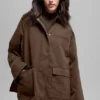 Twill-barnjakke – Espresso