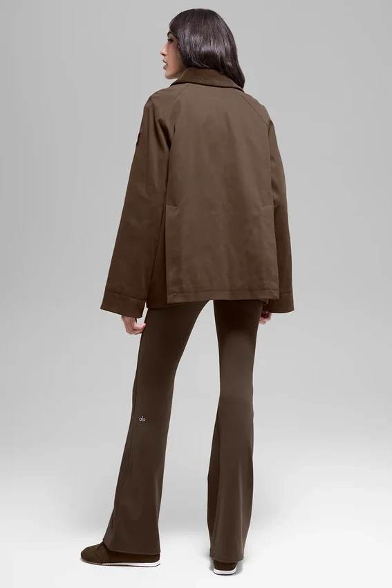 Twill-barnjakke – Espresso