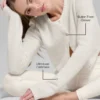 Ull- og kashmir-cardigan i New Class-serien – kort modell – elfenben