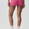 Ull- og kashmirbukse med ribbestrikk – «Noble Shorts» – paradisrosa